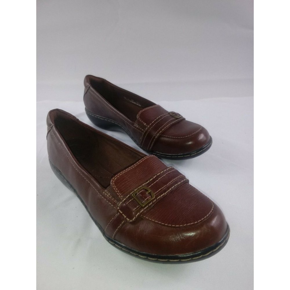 Clarks Collection Womens Size 8.5W Brown Buckle